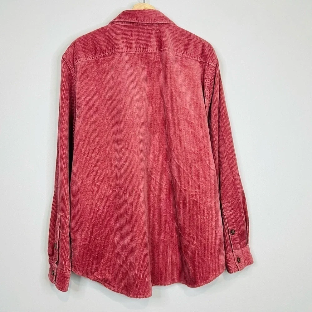 Bonobos Raspberry Red Cotton Corduroy Utility Shirt Large